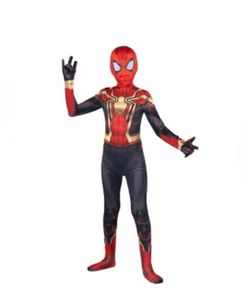 🕷️SPIDER-MAN🕷️ JUMPSUIT & FABRIC MASK KIDS COSTUME SIZE LARGE 🌟NWT🌟