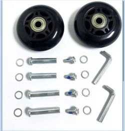 LOTOWELZON 2pcs Luggage Suitcase Replacement Wheels, 50/64/70/75/84/90mm Rubber Inline Roller Skate Wheels with 8mm(0.31") ABEC-7 608ZZ Bearings Repai