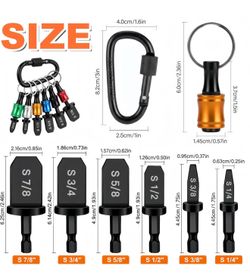 13PCS HVAC Swage Tool Set 1/4" to 7/8" Pipe Sizes Quick-Release Bit Holders Air Conditioner Copper Tube Expander Swaging Tool Drill Bit Copper Pipe Sw