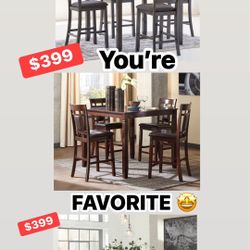 5 Pc Counter Height Tables 