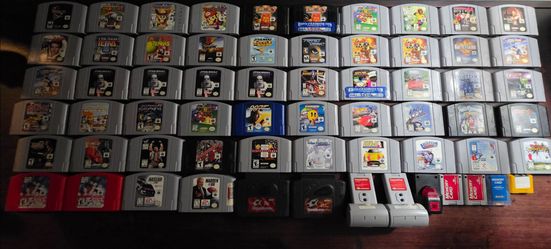 Nintendo 64 N64 Video Games Resident Evil, Mario Kart, Mario Party, etc.