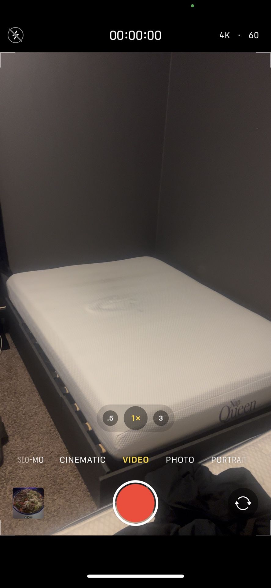 Queen mattress with bed frame