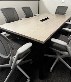 Room & Board Parsons Conference Table with Built-In Power – Like New