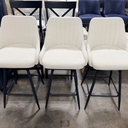 Set of 3 Barstools No Assembly Needed 