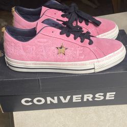 one star converse cheeta print