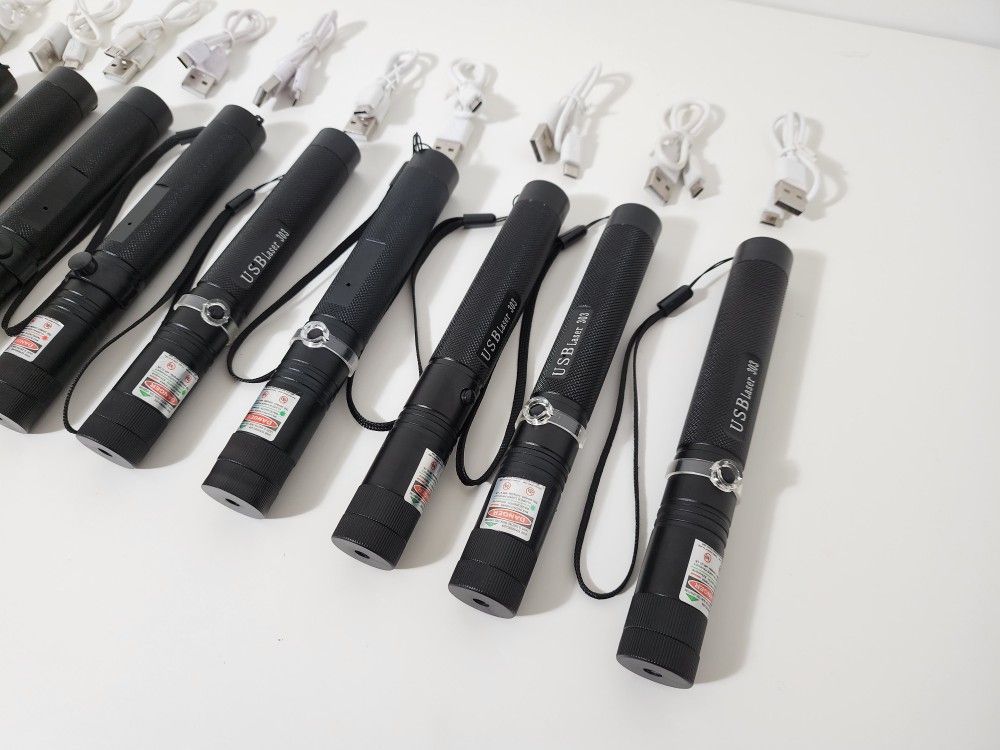 10pcs 303 USB Green & Red Focus L. Pointer Pen