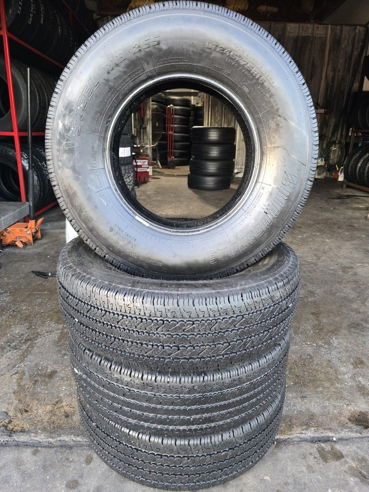 16 INCH TIRE LT 245/75R16 BRIDGESTONE V-STEEL R1B