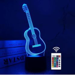Guitar 3D Illusion Lamp