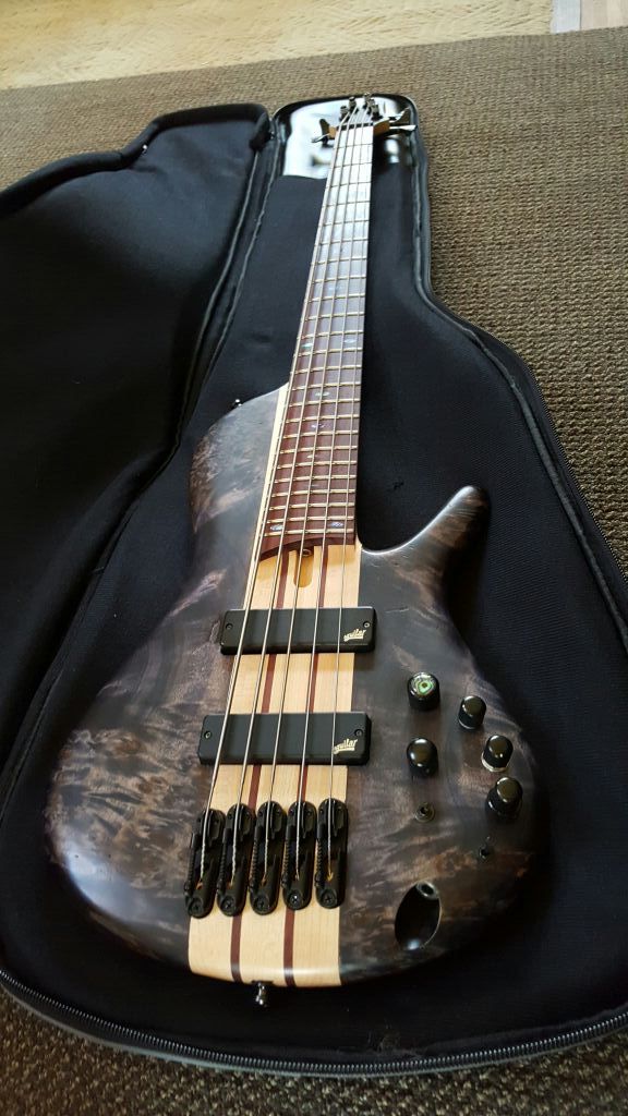 Ibanez SRSC 805 CERRO SINGLE CUT 5 STRING BASS GUITAR AGULAR PICKUPS &PREAMP