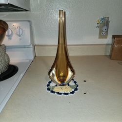 Antique/Vintage Murano Crystal 12.75" Vase