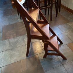 Stool And Chair Convertible, Wood