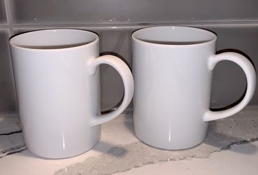 Set of 2 Crate and Barrel Coffee Tea Cup Mugs