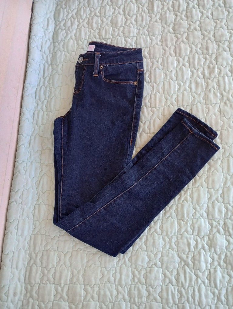 No Boundaries Jeans Womens 3 Blue Skinny Stretch Dark Wash