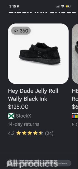 Hey Dude Jelly Roll Wally Black Ink Shoes