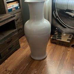 White Tall Vase