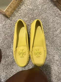 Yellow Tory Burch loafers