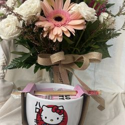 Hello Kitty Bowl With Chopsticks
