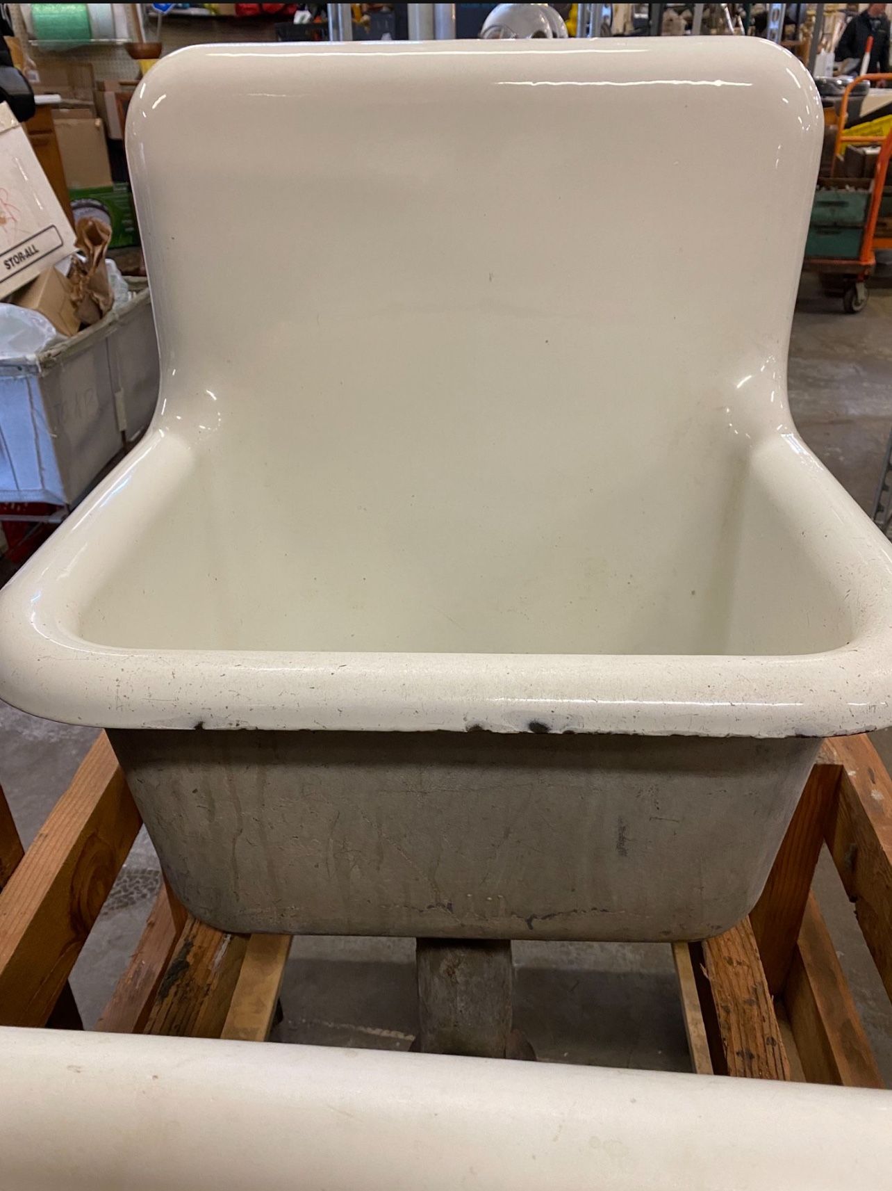 Vintage Farmhouse Cast Iron Utility Sink