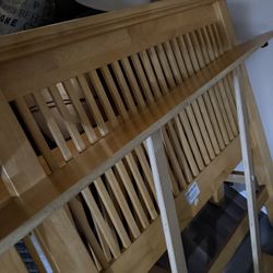 Twin Solid Wood Bed With Rails