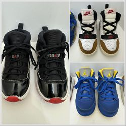 Lot of 3 Nike Air Jordan Toddler Shoes Size 9C