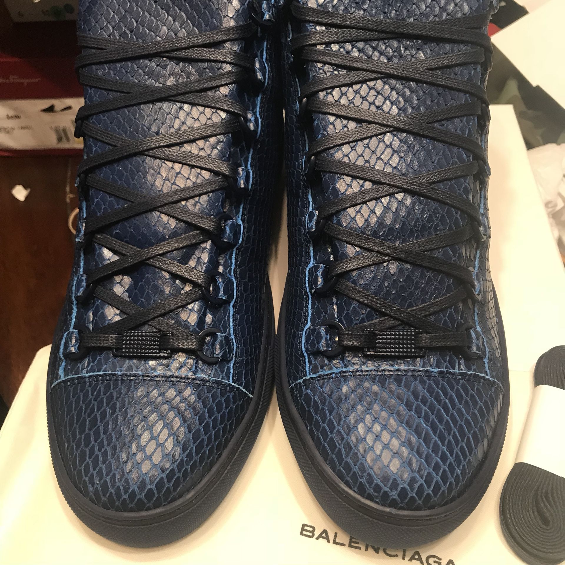 NEW Balenciaga High Top Faux Python Blue Sz 9.5 or 10 US for Sale in Boston, MA - OfferUp
