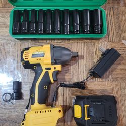 NEW CW-20B 20V Cordless Impact Wrench Kit with Sockets