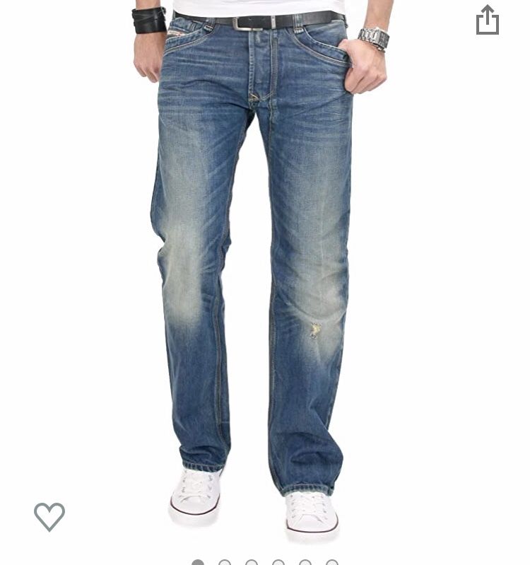 Diesel Relaxed Men's Comfort Stretch Straight Fit Jeans 32 Blue Logo Classic. Condition is Pre owned. See pictures ask questions and make an offer!