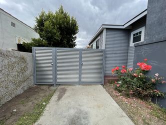 Metal Frame And Corrugated Sheet Gate Door
