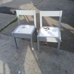 Set Of 2 Wooden Child Chairs