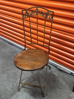 Antique Wrought Iron Garden Chair 