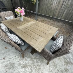 Patio Table, Chairs And Bench