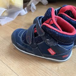 See Kai Run Boy High-Top Shoes – Size 10 – Navy/Red