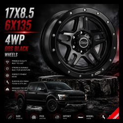 🔥 17x8.5 6x135 4WP OOS Black Wheels 🔥

