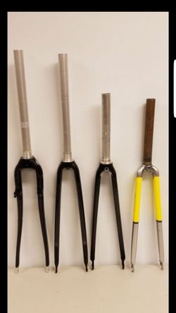 Bicycle carbon fiber and carbon aramid forks
