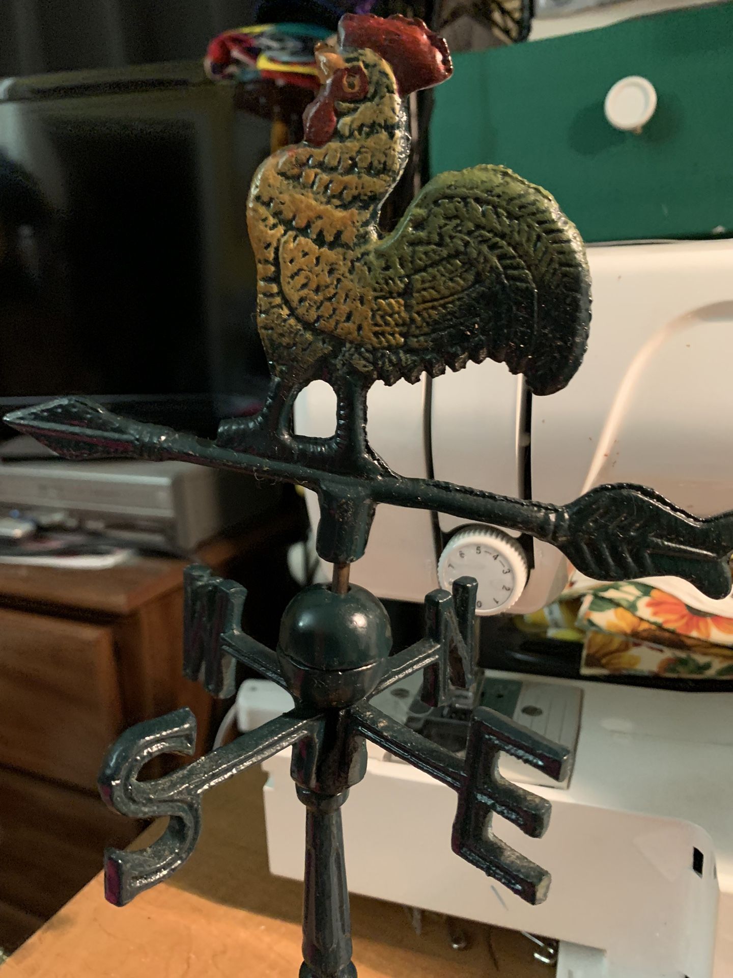 Vintage Rooster Weathervanes & Lighting Rods (Cast Iron)