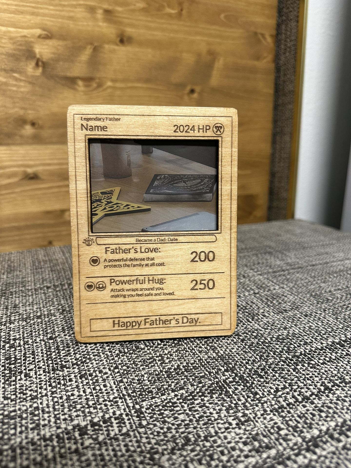 Father’s Day Gift. Personalized Pokemon Card Picture Frame 