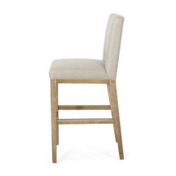 Noble House
Elmcrest 45.5 in. High Back Wheat and Weathered Natural Wood Counter Stool