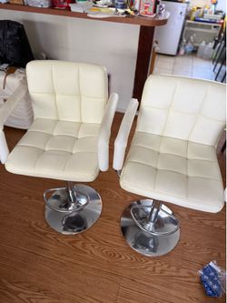 Faux Leather Bar Stools 2PC Set