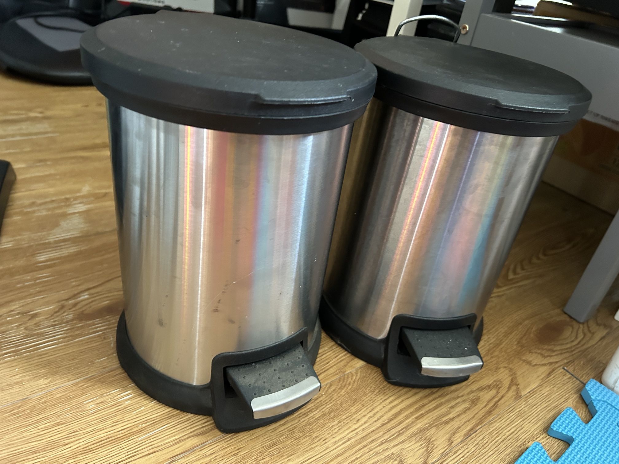Two Small Trash Cans