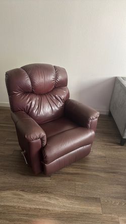 Leather Maroon La-Z-Boy Reclining Chair