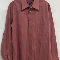 Nordstrom Men’s Dress Shirt L Pink Long Sleeve Pocket Casual Preppy Button Down