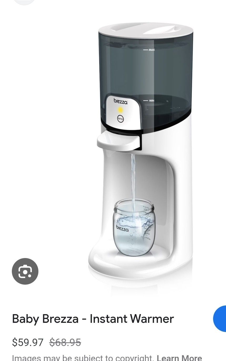 Baby Brezza instant water warmer white For Baby Bottles Almost New