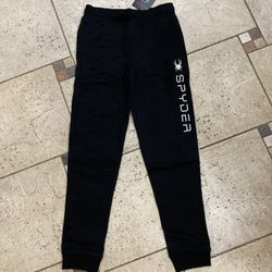 NWT Spyder Boys Fleece Jogger Black Size M 10/12