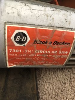 Black and Decker 7 1/4 Circular Saw