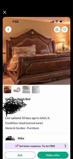 Huge king sized bed