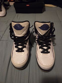 Air Jordan 2 retro whit black purple size 10