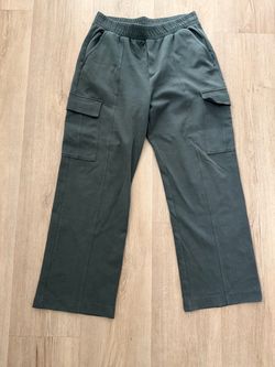 Olive Green Cargo Sweatpants