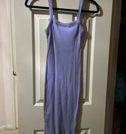 Lavender Ribbed Knit Dress