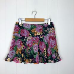 Abercrombie & Fitch Floral Ruffled Mini Skirt Sz 2