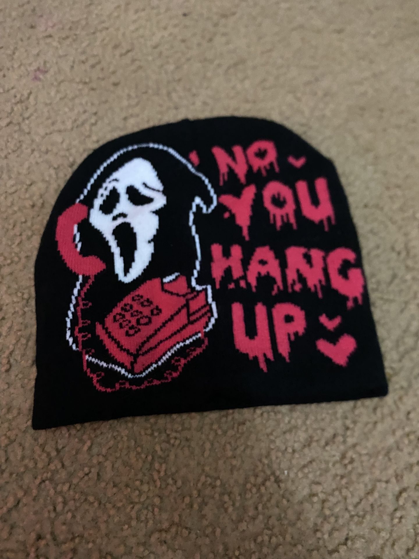 Scream Red And Black Beanie 